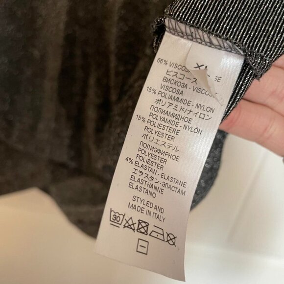 Vintage Mock Neck Long Sleeve Top Sparkly Grey - Picture 8 of 11